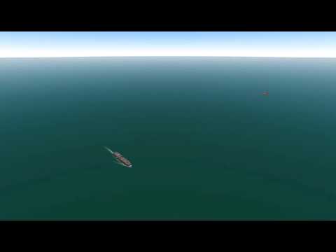 COLREGs - Rule 16 - Scenario: Action by give-way vessel - Crossing (reducing speed)-Bird's-eye view