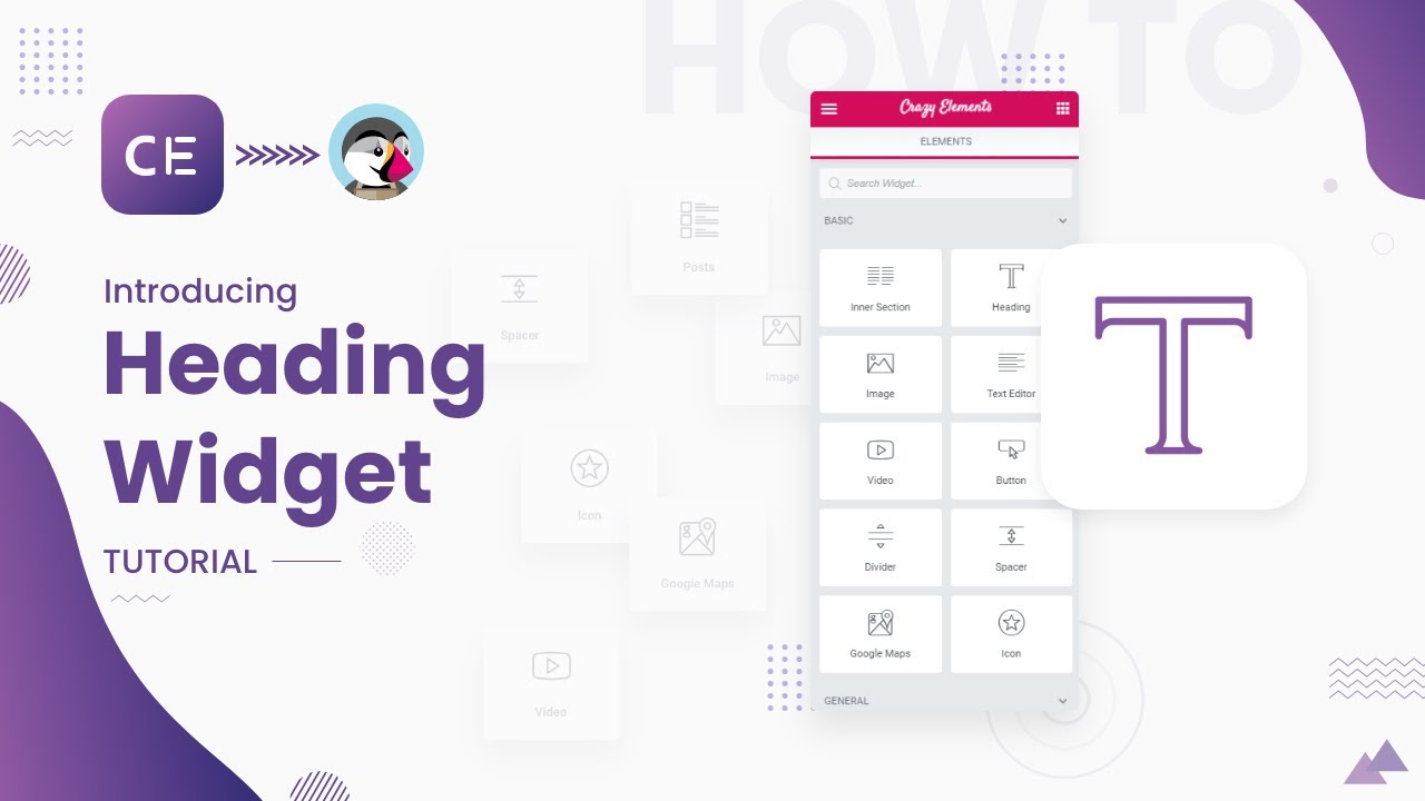How to Use Heading Widget | Crazy Elements | PrestaShop | Drag and Drop Page Builder Tutorial