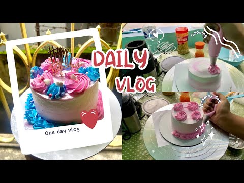 Birthday cake || baking with me || ombré effect