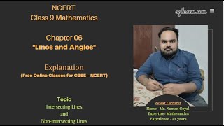 Class 09 Maths Chapter 06 Lines and Angles (Intersecting Lines and Non-intersecting Lines)