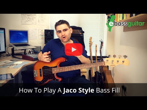 How To Play A Jaco Pastorius Style Bass Fill - Open String Bounce Method