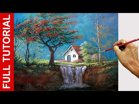 Tutorial : How to Paint Summer Landscape in Acrylics / JMLisondra