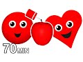 Red Songs Compilation Vol 01 3D Animation Learn Colors Teach Colours Kids Nursery Rhymes