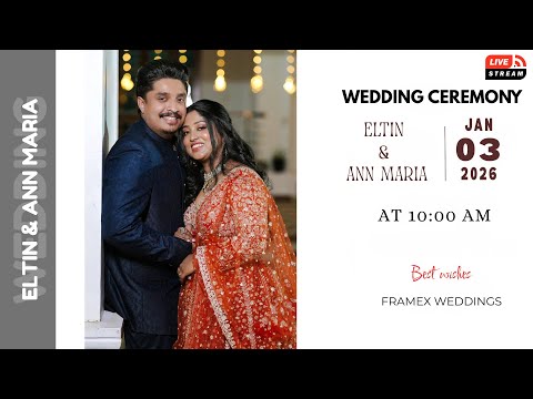 Wedding Ceremony | Eltin & Ann Maria | 03.01.2026 | 10 AM | Saturday
