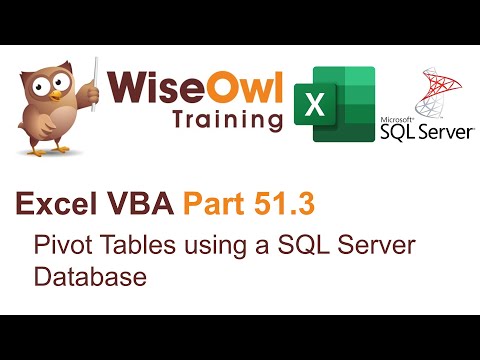 Excel VBA Introduction Part 51.3 - Pivot Tables using a SQL Server Database