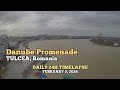 Danube Promenade Daily Timelapse February 5 2026 Tulcea Romania