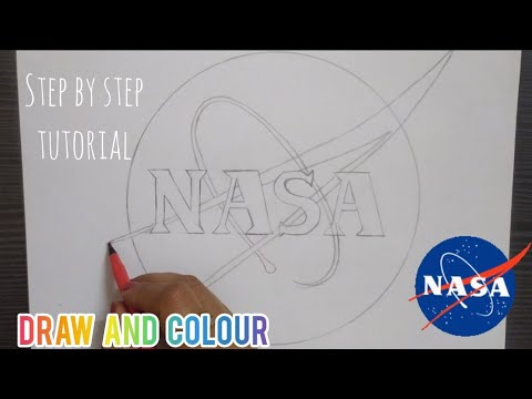 NASA drawing / Drawing NASA logo / how to draw NASA logo / Easy NASA logo step by step