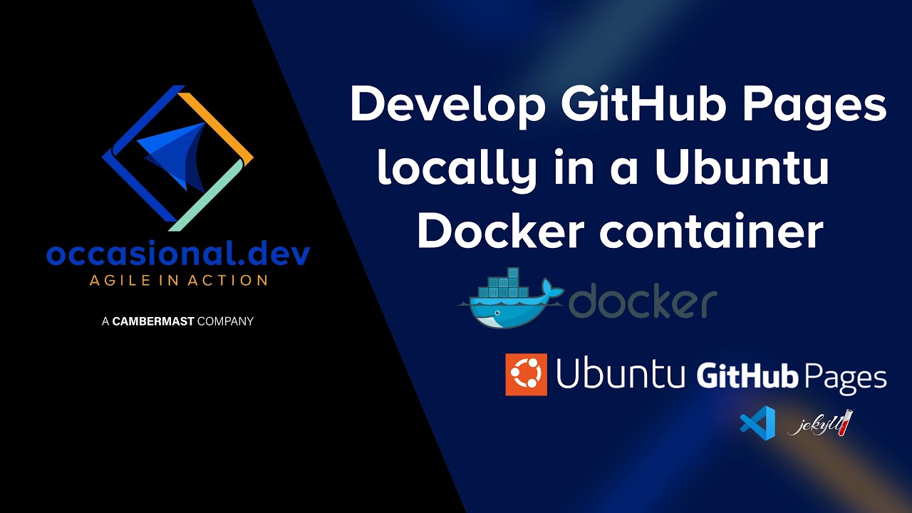 🎉 Develop GitHub Pages locally in a Ubuntu Docker Container (latest)