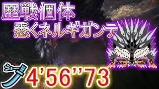 [4'56"73]歴戦悉くを殲ぼすネルギガンテ/太刀【MHW IB】モンハンワールドアイスボーンソロ攻略/Tempered Ruiner Nergigante solo longsword