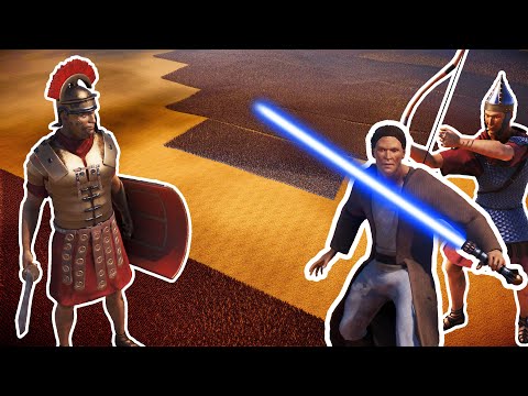 20 MILLION ROMAN GENERALS vs 250,000 JEDI KNIGHTS + 500,000 ROMAN ARCHERS | UEBS 2