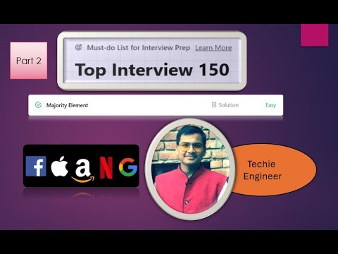 Majority Elements Code Top Interview 150 Series Easy Array Problem Coding Code Interview