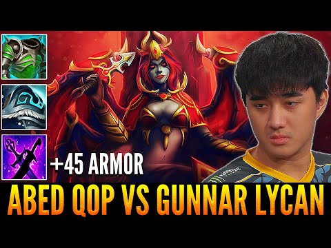 ABED Queen Of Pain vs GUNNAR Lycanthrope Mid - Max Armor And DMG Reduction Build To Stop The Meta
