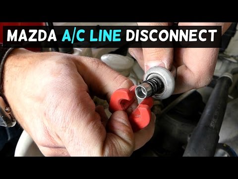 HOW TO DISCONNECT AC LINE ON MAZDA | DEMONSTRATED ON MAZDA CX-7 AC LINE