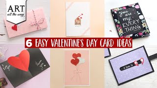 6 Easy Valentine's Day Card ideas | Valentine Craft Ideas | DIY Greeting Card | Handmade cards
