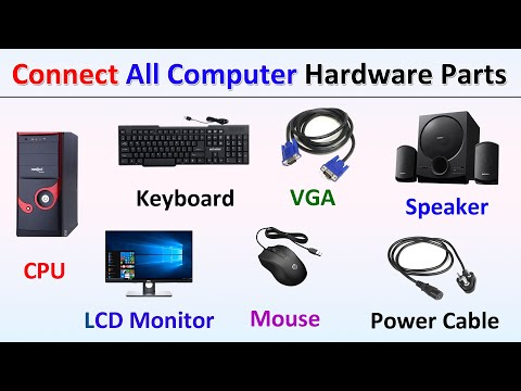 कंप्यूटर के सभी पार्ट को कनेक्ट करना सीखें | Connect All Computer Hardware Parts | CPU Monitor Etc