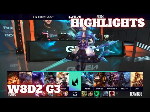 RGE vs BDS - Highlights | Week 8 Day 2 S12 LEC Spring 2022 | Rogue vs Team BDS W8D2