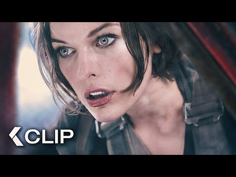 EPIC Prison Landing Shocks The Survivors - RESIDENT EVIL: Afterlife Clip (2010) Milla Jovovich