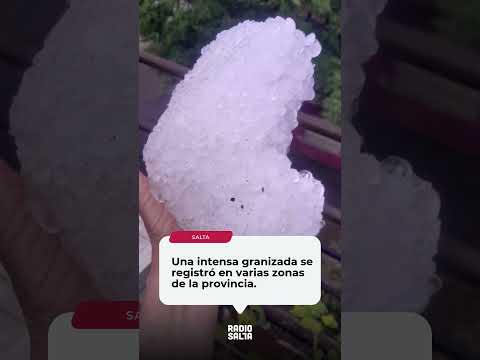 Una intensa granizada se registró en varias zonas de la provincia.