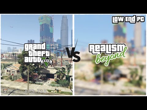 GTA 5 – Vannila vs Realism Beyond Mod | Best Graphics Mod for Low End PC | Benchmark FPS Comparision