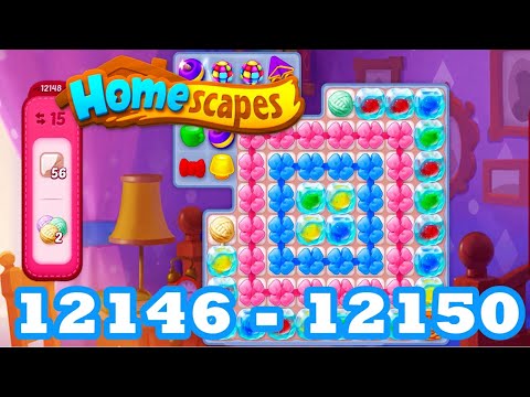 Homescapes Level 12146 - 12150 HD 3 - match puzzle Gameplay | android | IOS | 12147 | 12148 | 12149