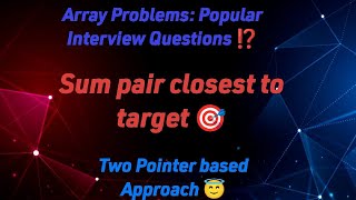 Download the video "🎯 Sum Pair Closest to Target: Mastering the "Almost Two Sum" Problem! 🎯 | Bit By Bit"