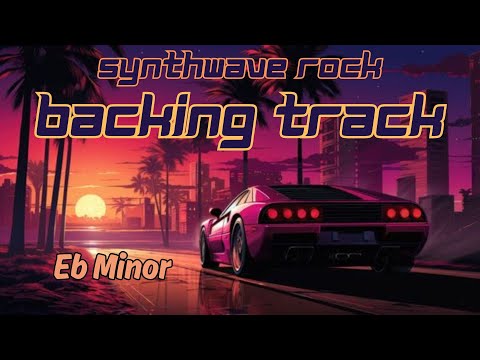 Synthwave Rock Backing Track Eb Minor (Devil In The Moonlight)