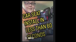 Forward Facing car seat install