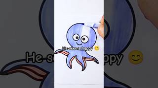 🐙 How to Color a Cute Octopus FAST! | Short & Fun Coloring Video!