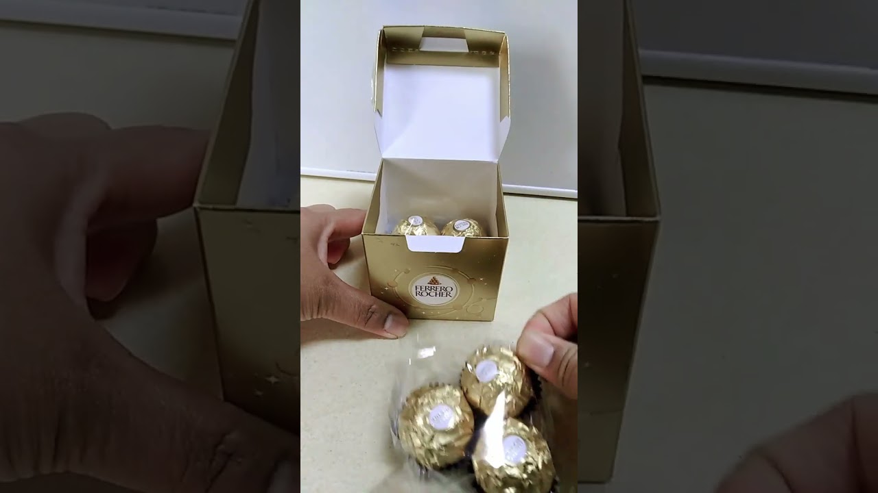 Mini Ferrero Rocher Gift Box #shorts #ferrero #gift #chocolate
