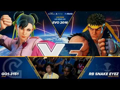 Evo 2016 - Street Fighter V (Semifinals) Snake Eyez vs GO1 2151