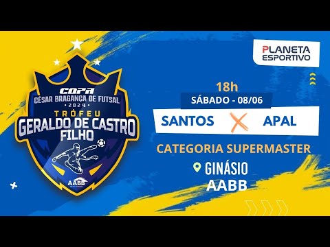 SANTOS X APAL | 2ª FASE DO CAMPEONATO DE FUTSAL DA AABB (SUPERMASTER) - 08/06/2024