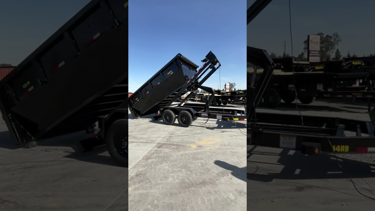 Big Tex 14RB-14 7x14 14K GVW roll-off dump trailer in action!