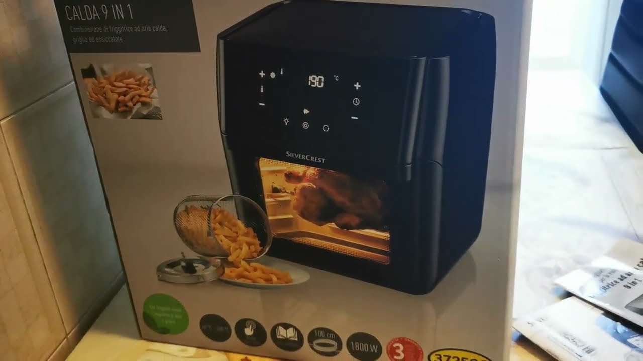 Recensione FRIGGITRICE 9 in 1  ad aria Silver Crest a 99€.  Review 9 in 1 Air Fryer Silver Crest