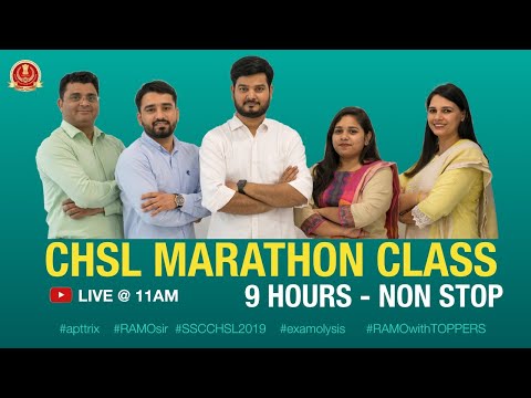 CHSL 19 Marathon Class 9 HRS NONSTOP Practice and Revision