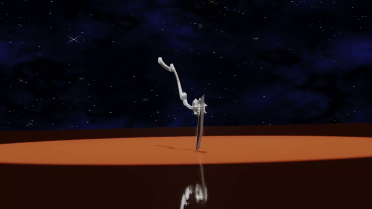 Scythe swinging around low poly 3D Model