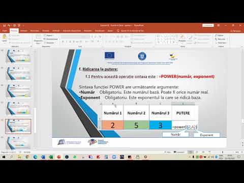 Functii in Microsoft Excel - partea I - formule matematice