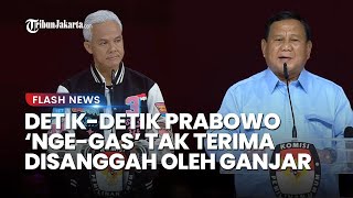 Prabowo 'Nge-gas' Tak Terima Disanggah Ganjar saat Bahas soal Stunting