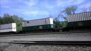 preview picture of video 'Norfolk Southern COFC with 6 Locomotives'