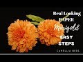 How To Make Paper Marigold Flower From Crepe Paper Easy And Fast For Day Of The Dead