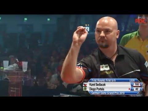 Karel Sedlacek vs Diogo Portela 1. kolo German Darts Grand Prix 2019