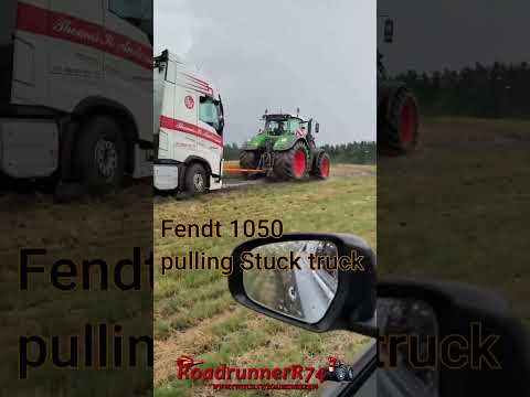 , title : 'Fendt 1050 pulling 60 ton stuck volvo truck in very wet field #shorts'