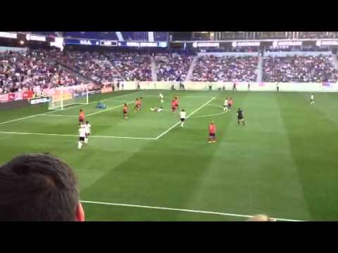 Abby's first goal of the night