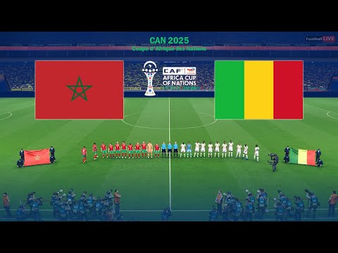 Maroc vs Mali - Coupe d'Afrique des Nations 2025 CAN | Match complet | Simulation PES