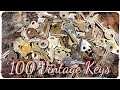 100 Vintage Keys - Yale, Corbin, Masterlock, Elgin, Eagle, Acme, Slaymaker, Hurd, Sargent and More