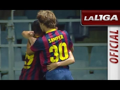 Gol de Espinosa (2-1) en el FC Barcelona B - CD Lugo - HD