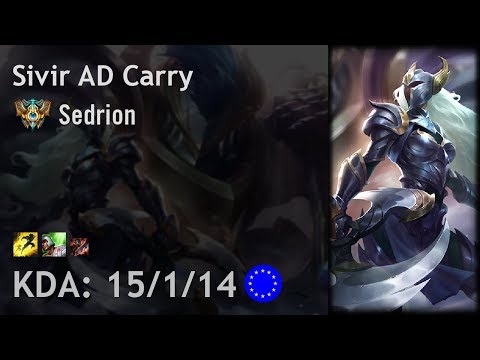 Sivir AD Carry vs Tristana - Sedrion - EUW Challenger Patch 7.18