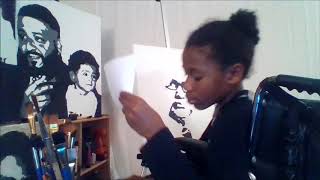 11yo Tyler Gordon paints his beloved pediatrician Dr. Yaminali Javid