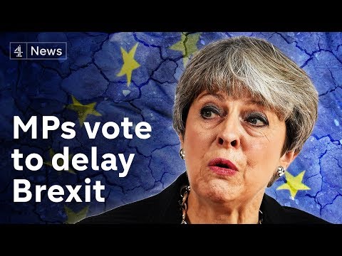 May wins vote to seek Brexit delay｜#BREXIT