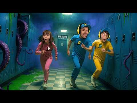 FUGA da ESCOLA pra Ir no Banheiro! 💩😱 Brancoala, Marcos e Laura Jogando Roblox