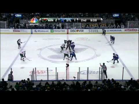 Zack Parise 2nd goal 27 Jan 2013 Minnesota Wild vs St. Louis Blues NHL Hockey
